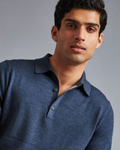 Load image into Gallery viewer, Merino Polo Sweater - Indigo
