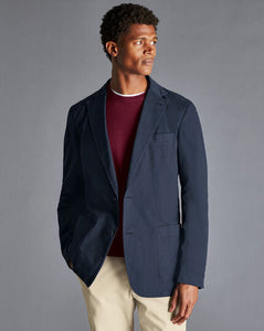 Cotton Stretch Jacket - Ink Blue