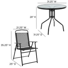Load image into Gallery viewer, Anjae Round 4 - Person 31.25'' Long Dining Set with Umbrella
