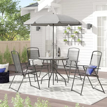 Load image into Gallery viewer, Anjae Round 4 - Person 31.25'' Long Dining Set with Umbrella
