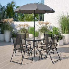 Load image into Gallery viewer, Anjae Round 4 - Person 31.25'' Long Dining Set with Umbrella
