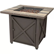 Load image into Gallery viewer, Appalachia 30'' H x 30'' W Stainless Steel Propane Outdoor Fire Pit Table with Lid
