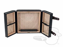 Load image into Gallery viewer, The Augustus Black Leather 20 Cigar Travel Humidor By Prestige Imports
