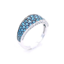 Load image into Gallery viewer, Sandra Biachi 14K White Gold Bella Interchangeable Blue &amp; White Diamond Ring (Jacket and Band) Style: BC10BDA
