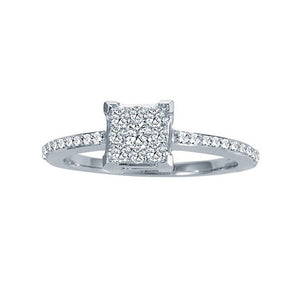 Sandra Biachi 14K White Gold And Diamond Ring. Style: BC111A+