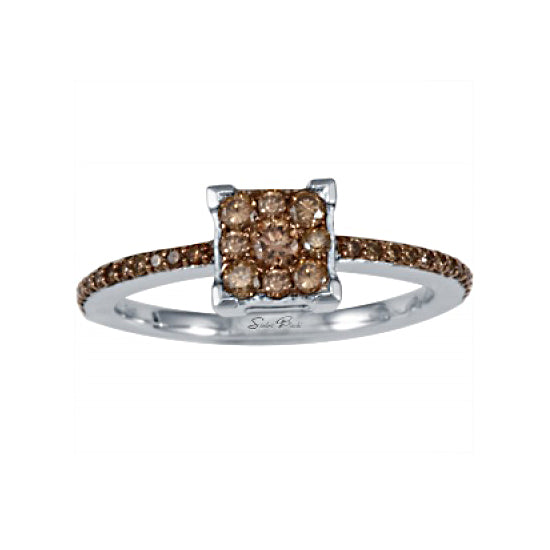 Sandra Biachi Interchangeable Daisy Square Cafe Diamond Band. Style: BC111CH