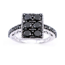 Load image into Gallery viewer, 14K White Gold And Black Diamond Ring. Style: BC161BK
