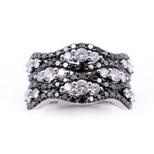 Load image into Gallery viewer, 14K White Gold And Black Diamond Ring. Style: BK1023A
