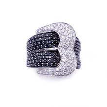 Load image into Gallery viewer, 14K White Gold And Black Diamond Ring. Style: BK1110A
