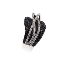 Load image into Gallery viewer, Sandra Biachi 14K White Gold With Black &amp; White Diamond Ring. Style: BK1177A+
