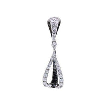 Load image into Gallery viewer, Sandra Biachi 14K White Gold with Black &amp; White Diamond Pendant. Style: BK1671A+
