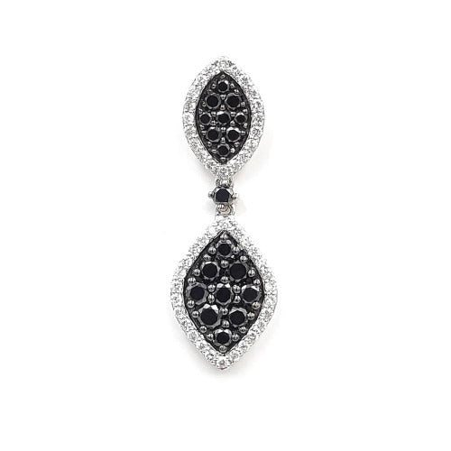 Sandra Biachi 14K White Gold Diamond Earring. Style: BK1685-1A+