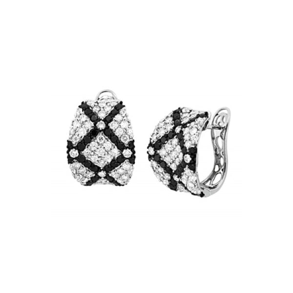 14K White Gold And Black Diamond Earrings. Style: BK1962A+