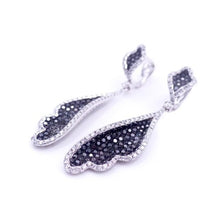 Load image into Gallery viewer, Sandra Biachi 18K White Gold with Black &amp; White Diamond Earrings. Style: BK1975A+
