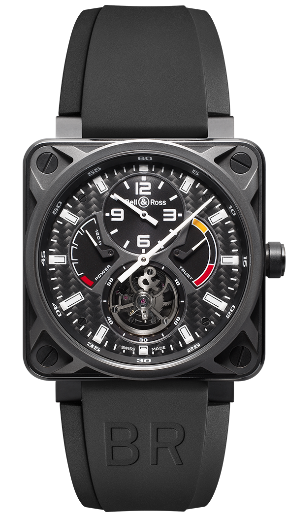 Bell & Ross Men`s BR 01 Tourbillon Carbon Titanium Case