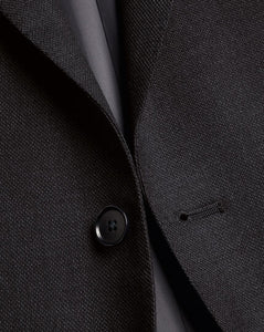 Birdseye Travel Suit - Charcoal Grey