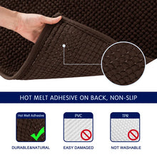 Load image into Gallery viewer, Bohumil Luxury Chenille Super Soft Absorbent Microfiber Rectangle Non-Slip Bath Rug
