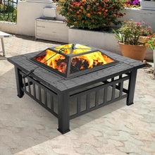 Load image into Gallery viewer, Buckhall 17'' H x 32'' W Steel Outdoor Fire Pit with Lid
