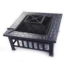 Load image into Gallery viewer, Buckhall 17'' H x 32'' W Steel Outdoor Fire Pit with Lid
