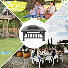 Load image into Gallery viewer, Buckhall 17'' H x 32'' W Steel Outdoor Fire Pit with Lid
