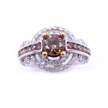 Load image into Gallery viewer, 14K White Gold And Brown Diamond Ring. Style: CH273A+
