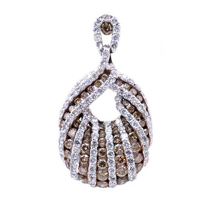 14K White Gold And Brown Diamond Earrings. Style: CH638A+