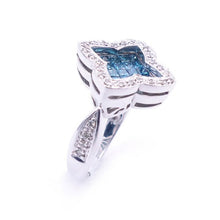 Load image into Gallery viewer, Sandra Biachi 14K White Gold With Blue Diamond Ring. Style: CRL1653
