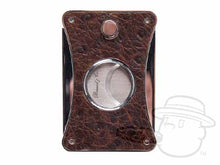 Load image into Gallery viewer, Elite Series 2 Cigar Cutter Genuine Ostrich - Antique Saddle

