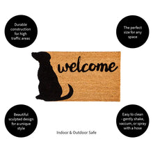 Load image into Gallery viewer, Coover Dog Welcome Shaped 28 in. x 16 in. Non-Slip Outdoor Door Mat
