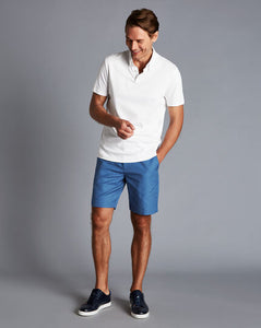 Cotton Linen Shorts - Bright Blue