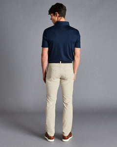 Cotton Stretch 5-Pocket Pants - Cream