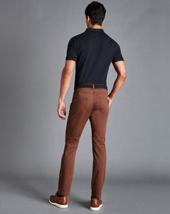 Cotton Stretch 5-Pocket Pants - Rust