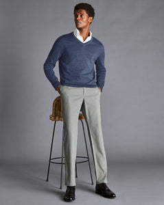 Cotton TENCEL™ Stretch Pants - Light Grey