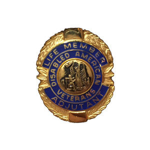 Blue Adjutant Life Member Officer Lapel Pin