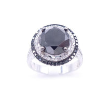 Load image into Gallery viewer, Sandra Biachi 14K White Gold with Black Diamond Ring. Style: DR9983WM2
