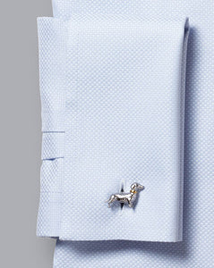 Dachshund Cufflinks - Silver Grey