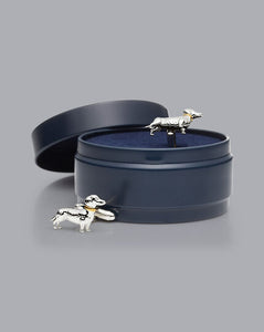 Dachshund Cufflinks - Silver Grey