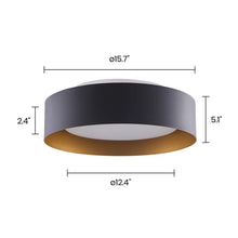 Load image into Gallery viewer, Davyn 3 - Light 16'' Simple Drum Flush Mount
