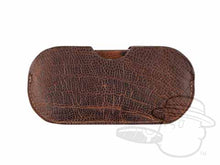 Load image into Gallery viewer, Double Guillotine Cigar Cutter Genuine Ostrich - Antique Saddle
