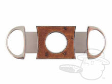 Load image into Gallery viewer, Double Guillotine Cigar Cutter Genuine Ostrich - Antique Saddle
