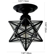 Load image into Gallery viewer, Dreion 1 - Light 7.6'' Caged Star Semi Flush Mount
