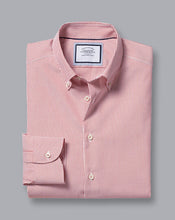 Load image into Gallery viewer, Button-Down Collar Non-Iron Stripe Shirt - Coral Pink
