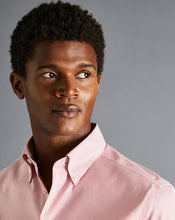 Load image into Gallery viewer, Button-Down Collar Non-Iron Stripe Shirt - Coral Pink

