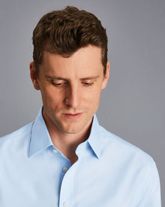 Non-Iron Poplin Shirt - Sky Blue