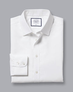 Non-Iron Twill Shirt - White