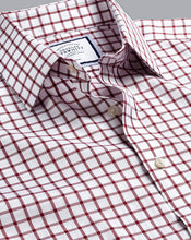 Load image into Gallery viewer, Non-Iron Twill Check Shirt - Berry
