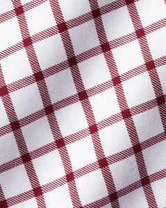 Non-Iron Twill Check Shirt - Berry