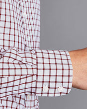 Load image into Gallery viewer, Non-Iron Twill Check Shirt - Berry
