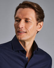 Load image into Gallery viewer, Spread Collar Non-Iron Twill Shirt - Navy

