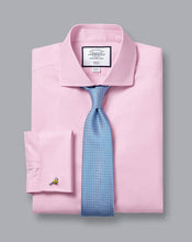 Load image into Gallery viewer, Spread Collar Non-Iron Twill Shirt - Pink
